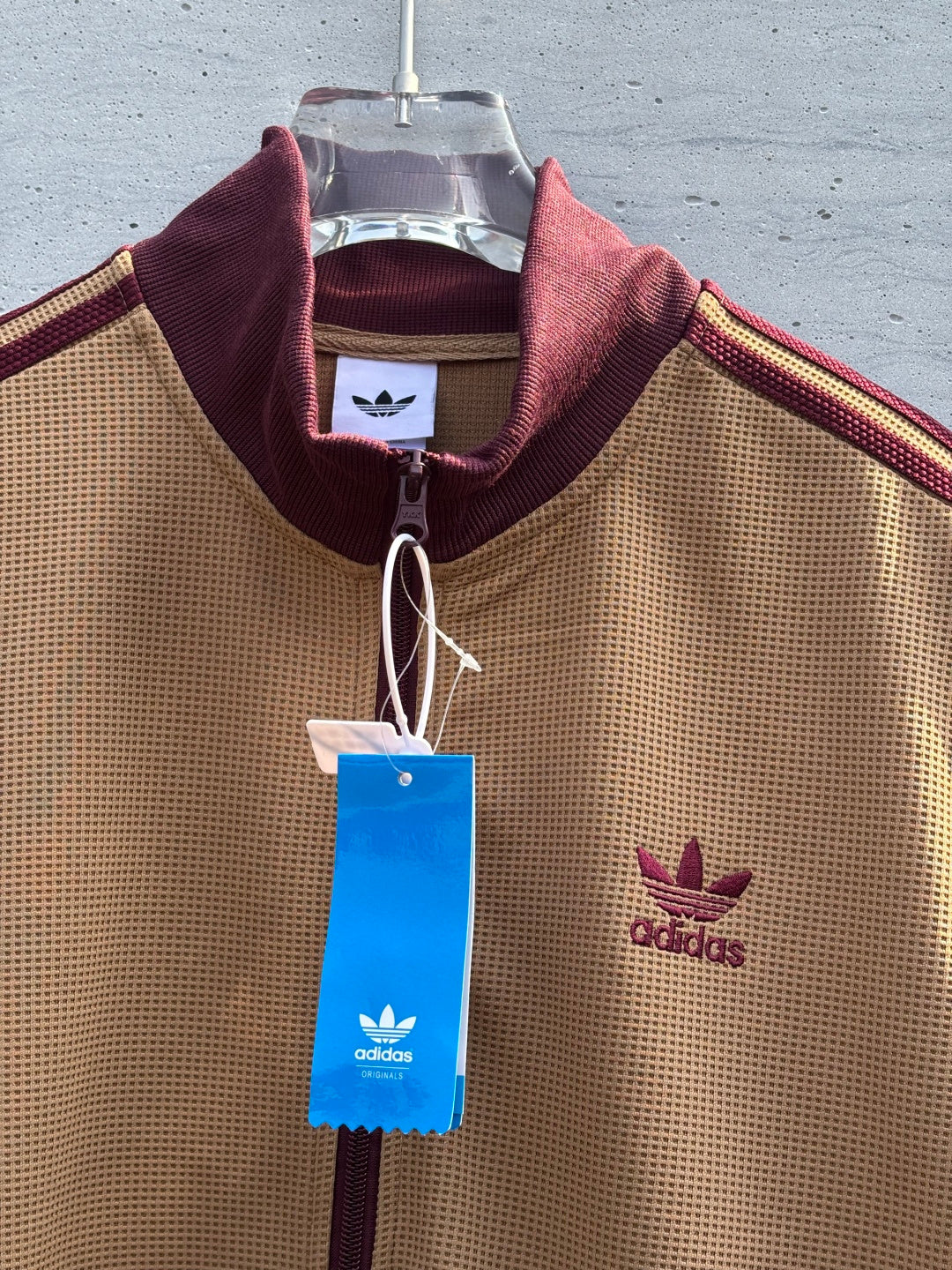 Adidas Originals Knit Track Top Bege + Bordeaux