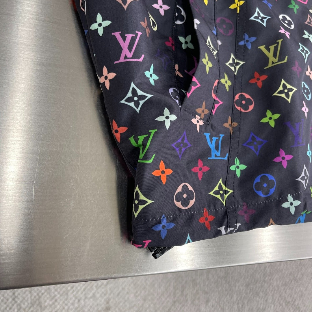 Casaco corta-vento com capuz LV Louis Vuitton Monogram
