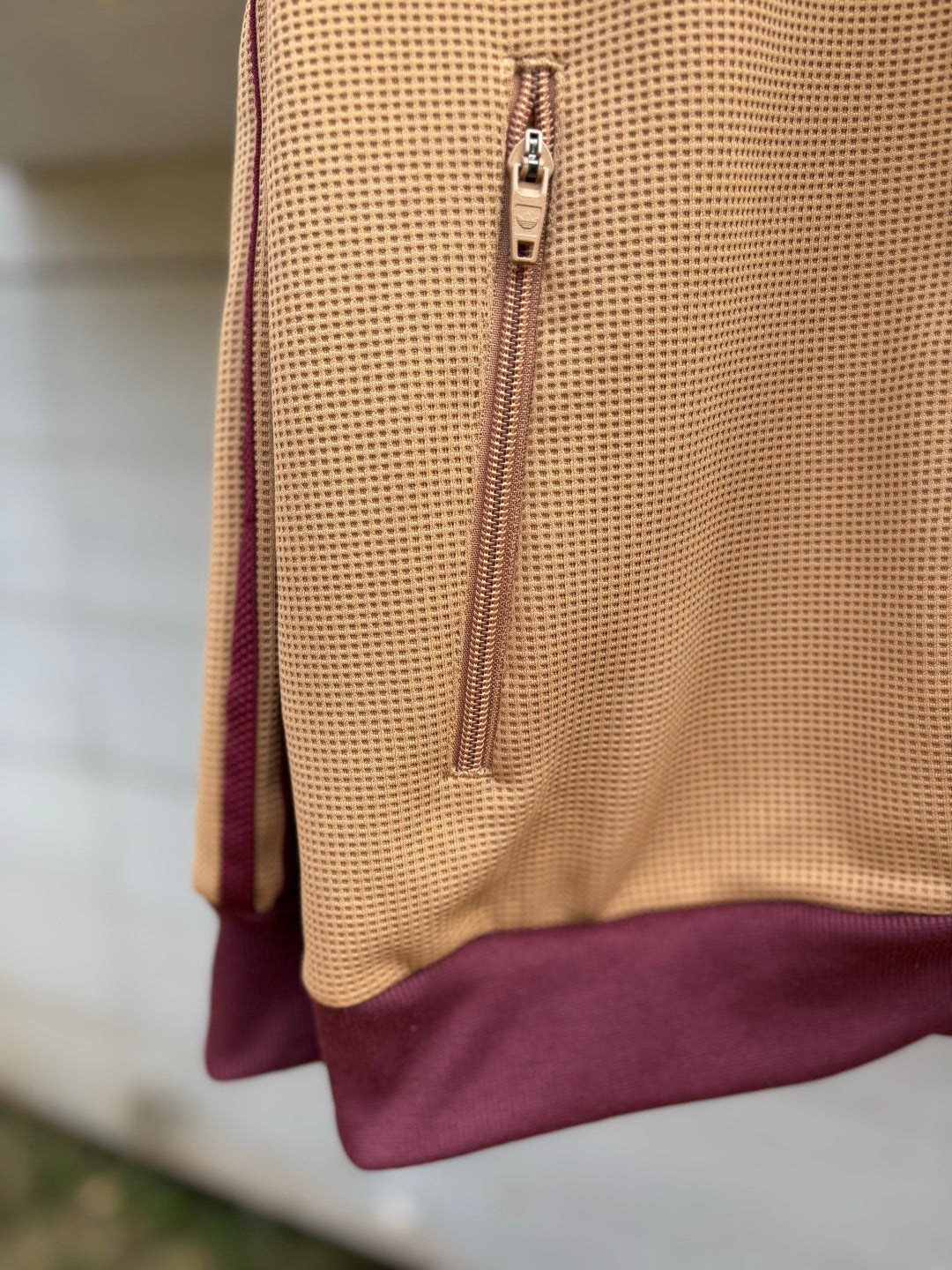 Adidas Originals Knit Track Top Bege + Bordeaux