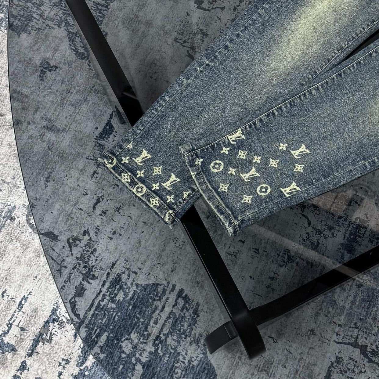 Calça de ganga LV slim fit