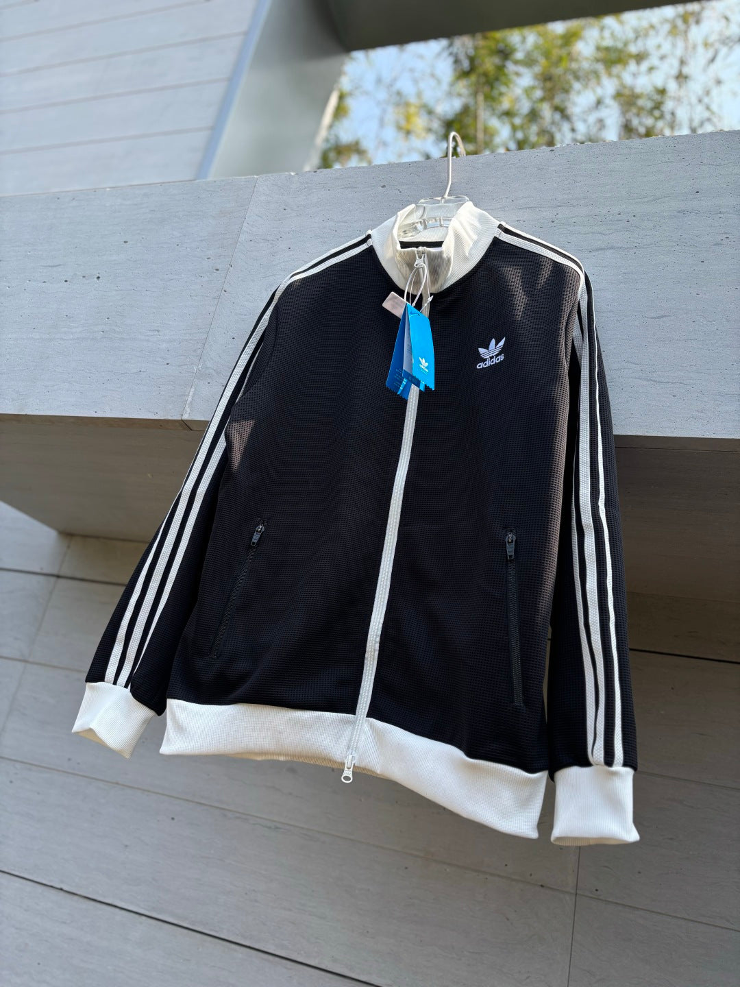 Adidas Originals Knit Track Top Preto + Branco