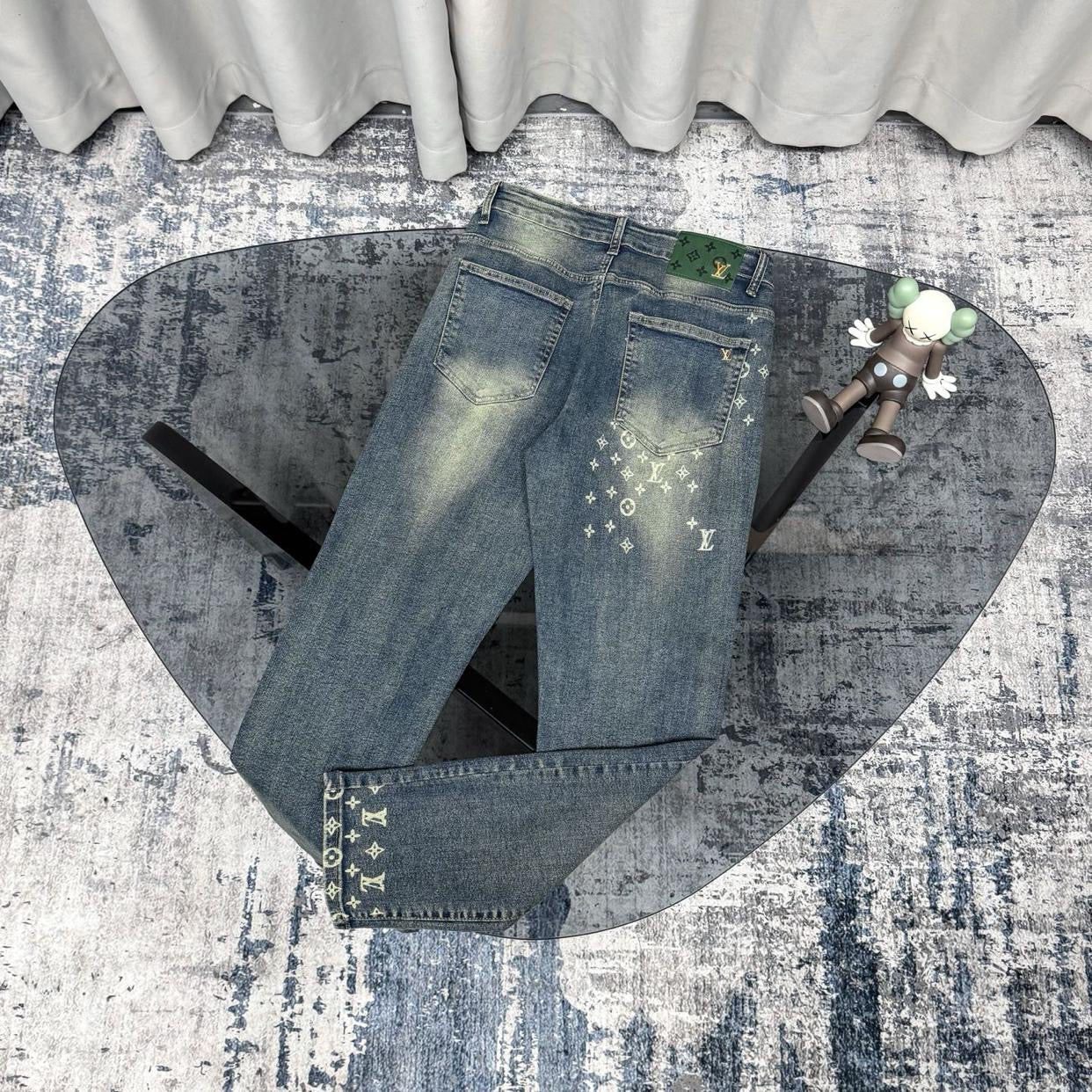 Calça de ganga LV slim fit