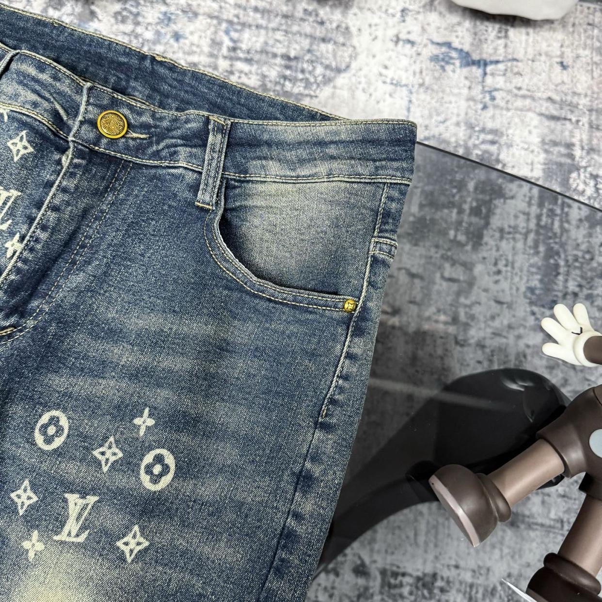 Calça de ganga LV slim fit