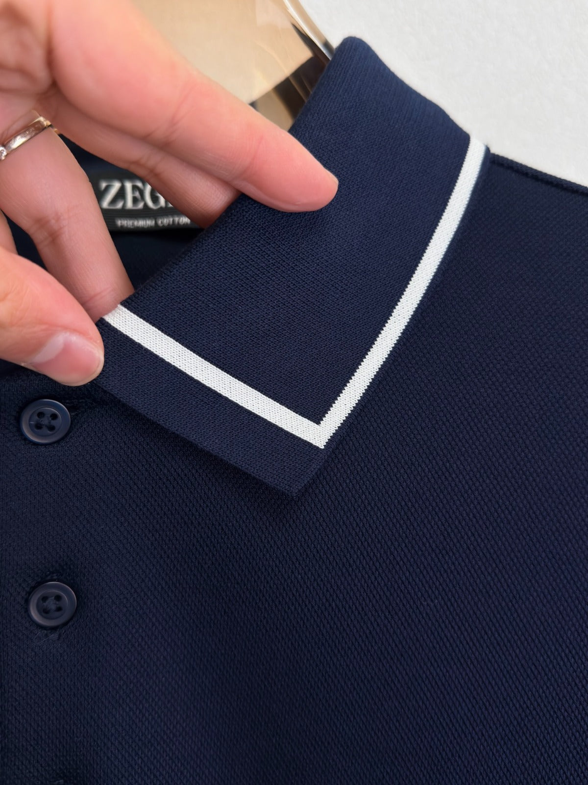 Polo Zegna 100% algodão