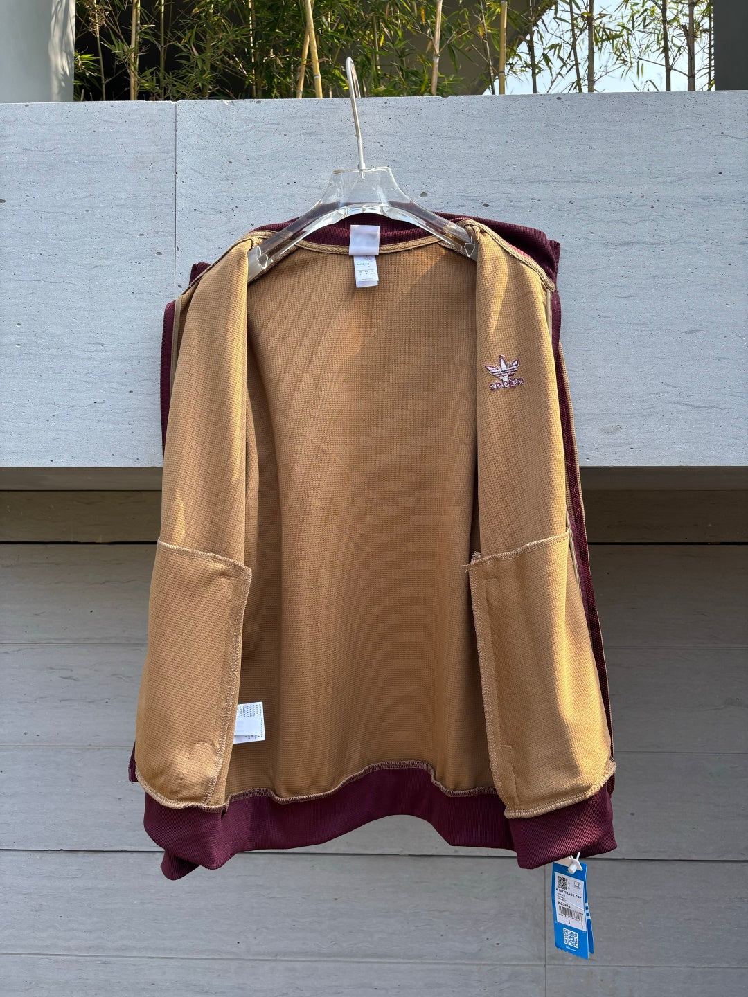 Adidas Originals Knit Track Top Bege + Bordeaux