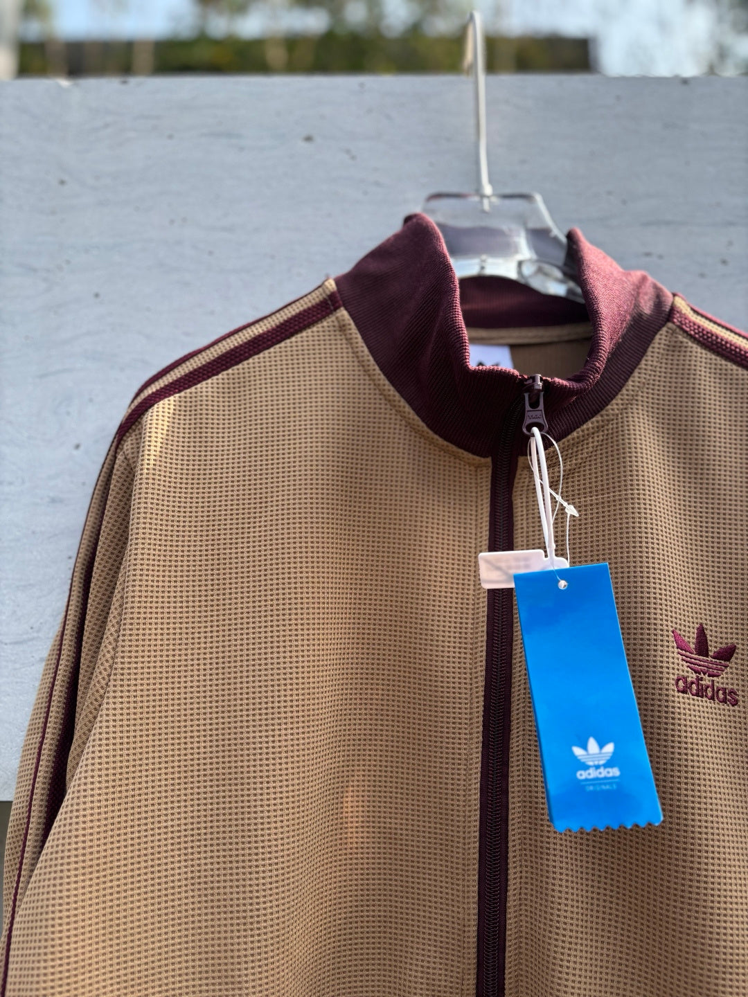 Adidas Originals Knit Track Top Bege + Bordeaux