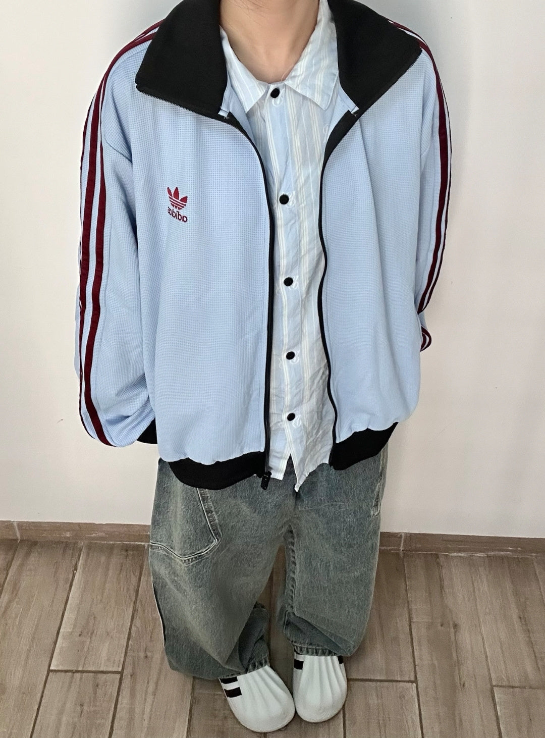 Adidas Originals Knit Track Top Azul + Preto + Bordeaux